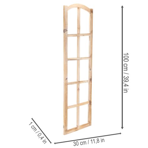 daiktų Medinis lango rėmas kaip sienos puošmena 100 cm