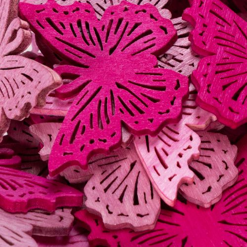 daiktų Dekoratyviniai drugelių formos elementai pavasariškoms stalo ir dubenėlių kompozicijoms, 4 cm, 72 vnt.