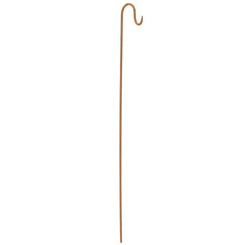 daiktų Strypas su kabliu, rūdžių spalvos dekoratyvinė metalinė sodo puošmena, 80 cm aukščio, 3 dalys