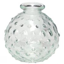 daiktų Maža stiklinė vaza rutulinė vaza vaza skaidri Ø8,5cm H8cm