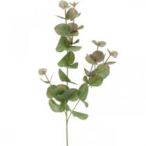 daiktų Dirbtinis eukalipto šakelė deko žalias augalas žalias, rožinis 75cm
