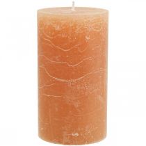 daiktų Vienspalvės žvakės Oranžinės persikų stulpinės žvakės 85×150mm 2vnt