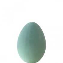 daiktų Velykų margutis dekoratyvinis kiaušinis pilkai žalios spalvos plastikas, flokuotas 20cm