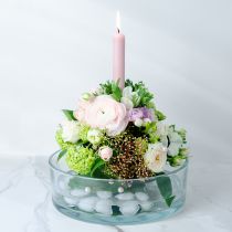 daiktų Kaimiškos žvakės, lazdelės žvakės, vienspalviai rožinė, 350/28 mm, 4 vnt.