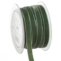 daiktų Aksominė juostelė dovanų juostelė dekoratyvinė juostelė žalia B10mm 20m