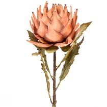 Artišokų dirbtinė gėlė rudeninė oranžinė sausa išvaizda Ø15cm 73cm