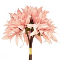 daiktų Dekoratyvinės gėlės jurginų dirbtinis rožinis žiedas Ø15cm L28cm 3 vnt.
