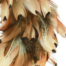 daiktų Plunksnų vainikas tikros plunksnos fazano plunksnos vainikas rudas Ø24cm