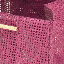 daiktų Dovanų maišelis su rankenėlėmis bordo rožinės spalvos 10,5cm 8 vnt