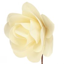 daiktų Medinės dekoratyvinės rožės kreminės dirbtinės rožės medinės rožės Ø10cm 12 vnt