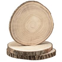 Mediniai diskai medžio diskas Paulownia natural Ø26-28cm 3vnt
