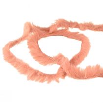 daiktų Dirbtinio kailio virvelė rožinė virvelė dekoratyvinė virvelė iš dirbtinio kailio 50g 30m
