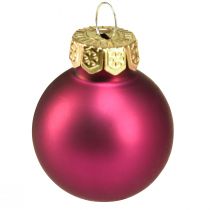 daiktų Mini stikliniai rutuliai Kalėdų eglutės rutuliai rožiniai Ø2,5cm 22vnt