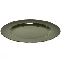daiktų Elegantiška tamsiai žalios spalvos plastikinė lėkštė - 28 cm - Idealiai tinka stilingai stalų išdėstymui ir dekoravimui
