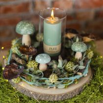 daiktų PURE stulpelio žvakė žalia smaragdo Wenzel žvakės 130/70mm