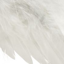 daiktų Romantiški angelo sparnai iš baltų plunksnų – kalėdinė dekoracija pakabinimui 20×12cm 6 vnt.