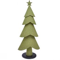 daiktų Kalėdų eglutė metalo medžio sidabro žalios žvaigždės vintažinės H75cm