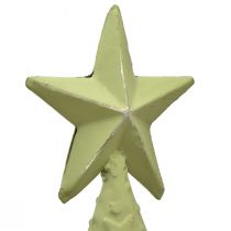 daiktų Kalėdų eglutė metalo medžio sidabro žalios žvaigždės vintažinės H75cm