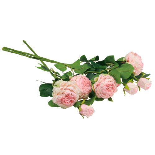 daiktų Dirbtinės rožės Rožinės Dirbtinės rožės Dry Look 53cm 3vnt