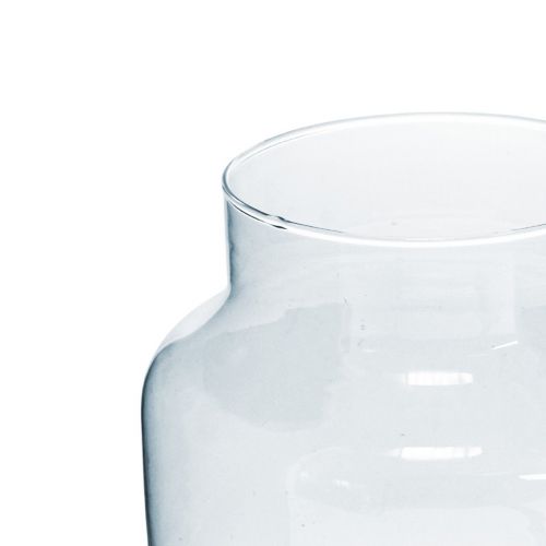 daiktų Stiklo vaza apvali gėlių vaza didelė 100 % perdirbtas stiklas H20 Ø17cm