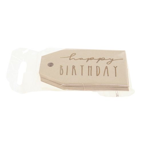 daiktų Dovanų etiketės spausdintas popierius Happy Birthday 4×7cm 24 vnt