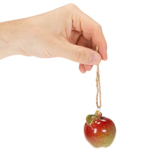 daiktų Rudens dekoracija obuolys keramikai pakabinimui 5cm 4vnt.