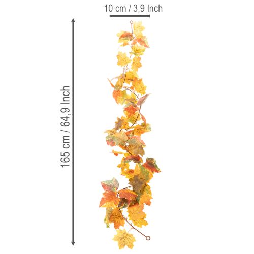 daiktų Dirbtinio klevo girlianda, rudens dekoracija, 165 cm