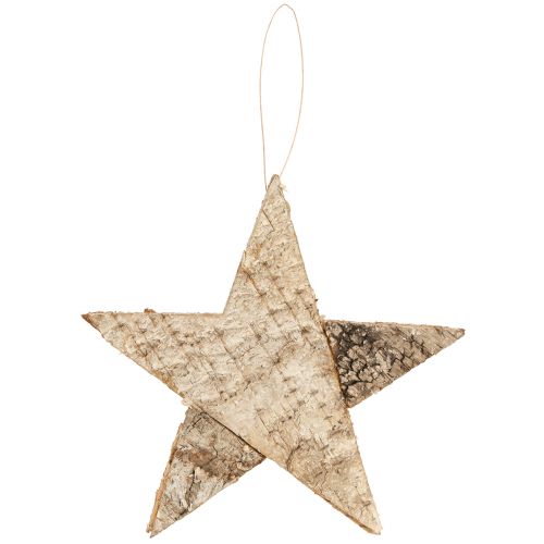 daiktų Beržinės žvaigždės kabančioms žvaigždėms beržo žievė natūrali 25cm 3 vnt