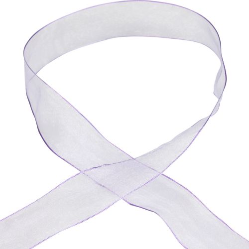 daiktų Šifono juostelė organzos juostelė dekoratyvinė juostelė organza violetinė 40mm 20m