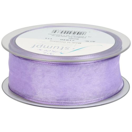 daiktų Šifono juostelė organzos juostelė dekoratyvinė juostelė organza violetinė 40mm 20m