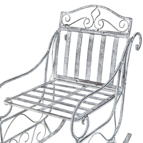 daiktų Dekoratyvinės rogės baltos skalbtos rogės metalinės 47×21×32,5cm