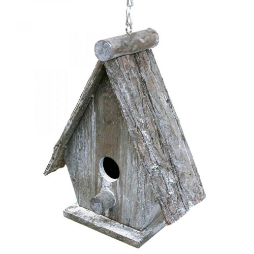 daiktų Dekoratyvinis paukščių namelis pakabinimui Birdhouse Deco Grey H22cm