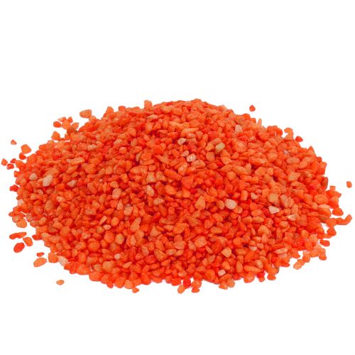 Dekoratyvinės granulės oranžinės spalvos dekoratyviniai akmenys 2mm - 3mm 2kg