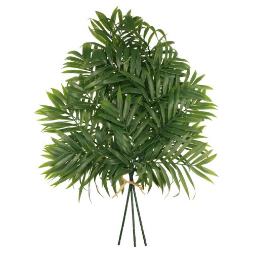 daiktų Dirbtinės palmės lapeliai Dirbtiniai žalieji augalai 56cm 3vnt