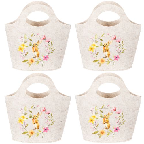 daiktų Veltinio maišelis su žavingu Velykų zuikučiu, tinka pavasariui ir vasarai, 27 cm, 4 vnt.