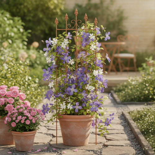 daiktų Grotelės su širdies motyvu, romantiško stiliaus laipiojimo priemonė sodo takams ar terasoms, 101 cm