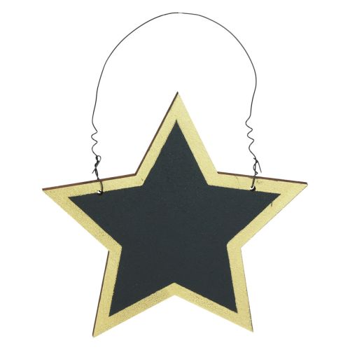 daiktų Medinės žvaigždės juodo aukso dekoratyvinės pakabos Kalėdinės Ø15cm 8vnt