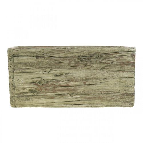 daiktų Augalų dėžė betoninė stačiakampė mediena atrodo ruda 23×10,5cm H11cm