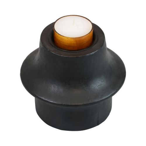 daiktų Žvakės laikiklis juodas žvakidės keramikinis Ø12cm H9cm