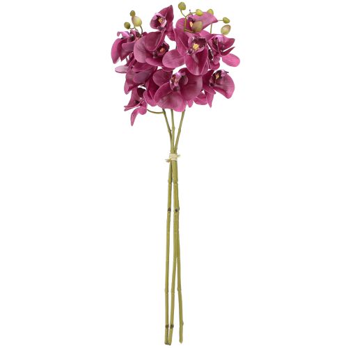 daiktų Dirbtinės orchidėjos violetinės dirbtinės gėlės kaip tikros 56cm 3 vnt