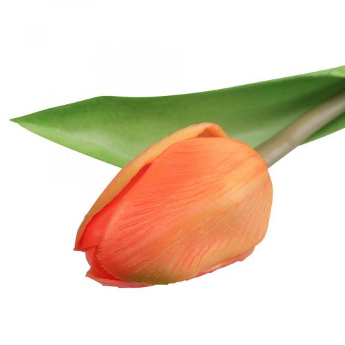 daiktų Dirbtinė gėlė Tulip Orange Real Touch pavasario gėlė H21cm