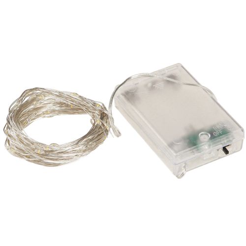 daiktų 100 mikro LED šiltos baltos spalvos laikmatis, 4 vnt. LED šviesos girliandų