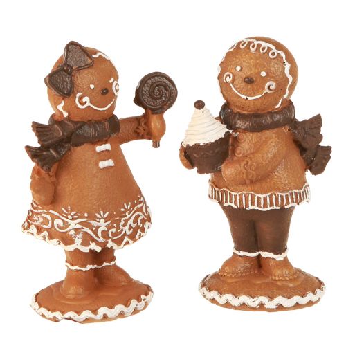 Gingerbread Man Gingerbread Woman Kalėdų Ruda H11cm 2vnt