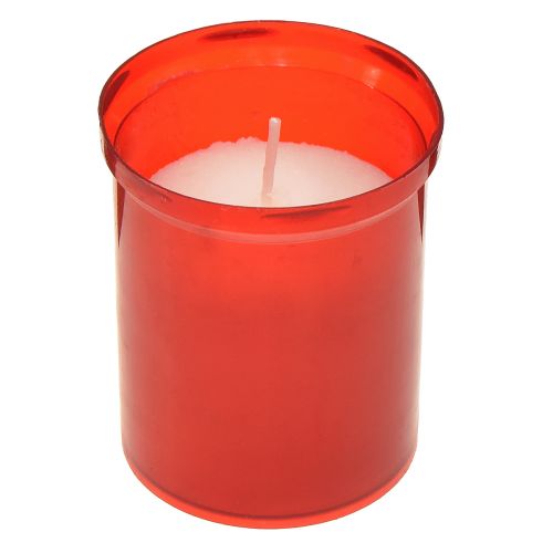 Užpildomos žvakės kapo žibintams raudonos H6,5cm 22h 15vnt