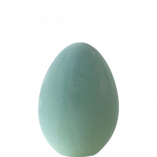Velykinis kiaušinis plastikinis pilkai žalias deko kiaušinis žalias flokuotas 25cm