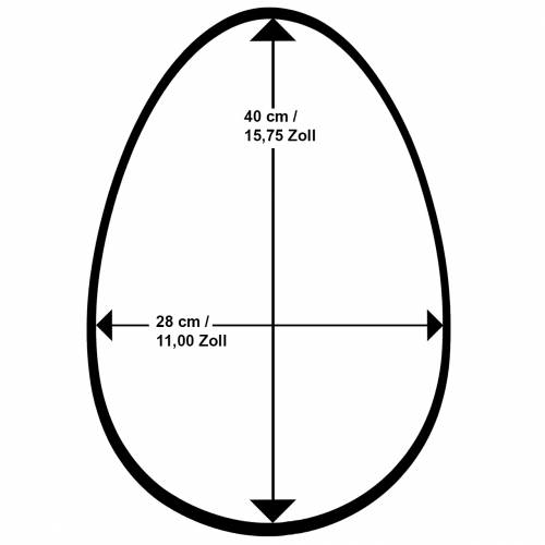 daiktų Velykinis kiaušinis suplūdo didelis 40 cm