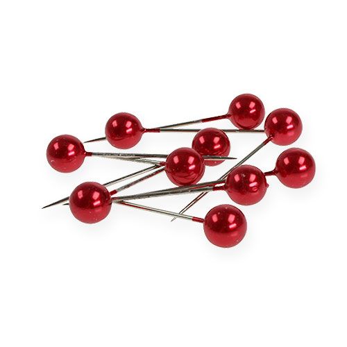 Floristik24 Pearl Head Pins Red Ø15mm 75mm