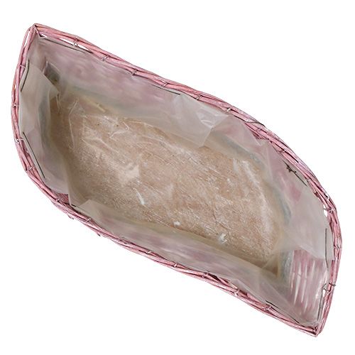 Floristik24 Augalų krepšelio rinkinys iš 2 bangų rožinės spalvos, gamtos