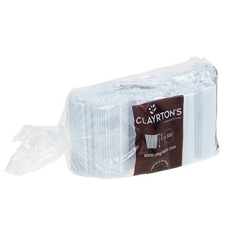 daiktų Plisuoti rankogaliai balti 12,5cm 100 vnt