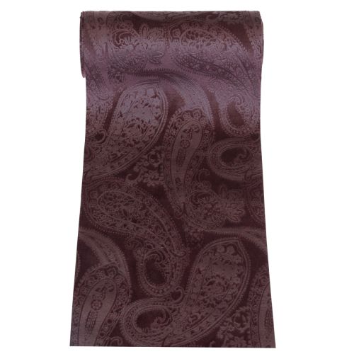 daiktų Aksominės juostelės stalo bėgikas Violetinė stalo juostelė Paisley raštas 150mm 3m